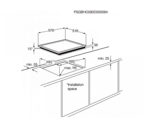 Поверхность AEG hk 654070 xb