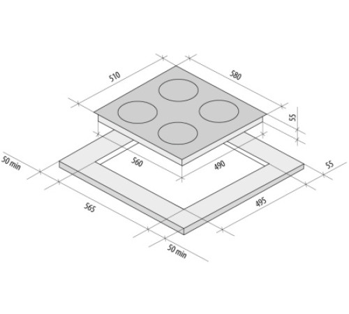 Рабочая варочная поверхность FORNELLI pv 6012 fresco