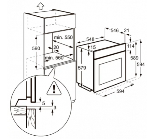 Духовой шкаф AEG BS 5831472 M нержавеющая сталь