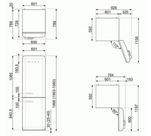 Холодильник SMEG FAB32RCR3
