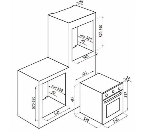 Духовой шкаф ARDESIA SR 061 нержавеющая сталь