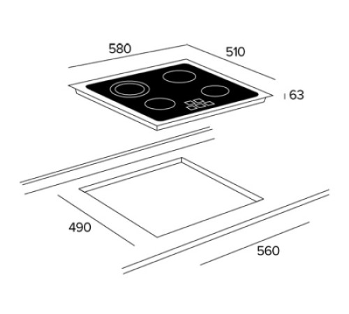 Варочная панель THOR TTF 644 80202072