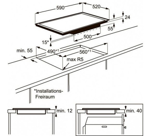 Поверхность AEG hk 569332 fg