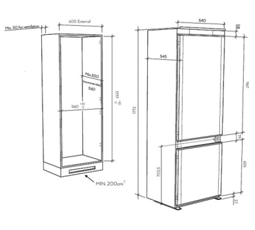 Холодильник CANDY CBL 3518FRU