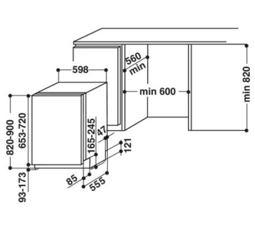 Встраиваемая посудомоечная машина Hotpoint-Ariston HIO 3C23 WF