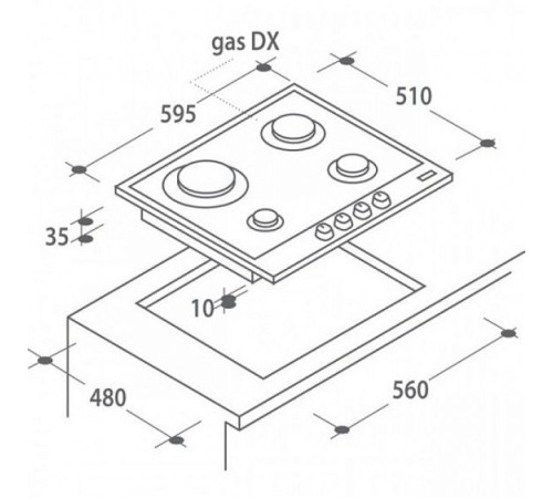 Варочная панель CANDY CPG64SWGX