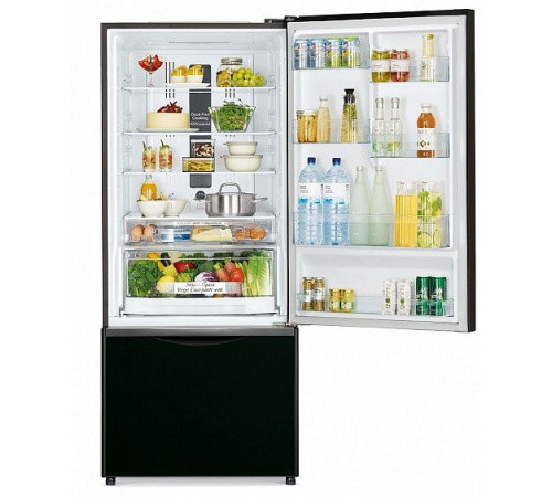 Холодильник HITACHI R-B 572 PU7 GBK черное стекло