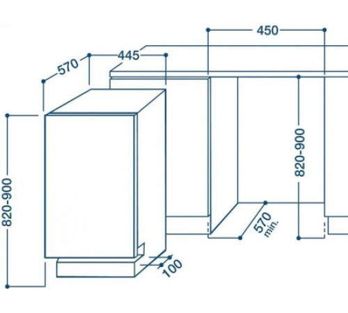Встраиваемая посудомоечная машина INDESIT DISR 16M19A