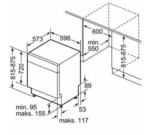 Встраиваемая посудомоечная машина Bosch SMU 24 AI 01 S