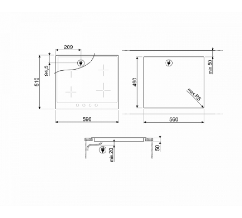Электрическая поверхность SMEG PI964X