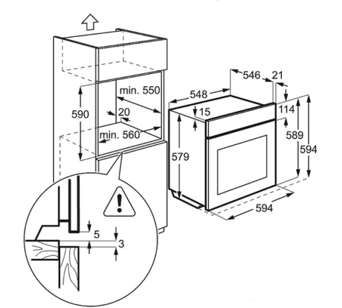 Духовой шкаф AEG bp 501302 nm