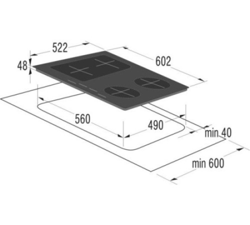 Варочная поверхность Gorenje GIT 66 B черный