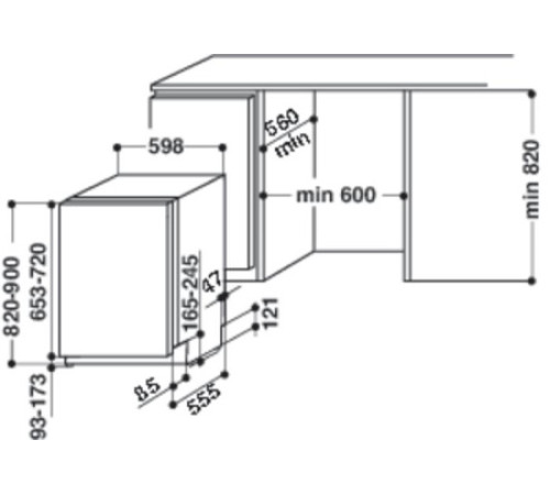 Посудомоечная машина Whirlpool WIC 3C23 PEF