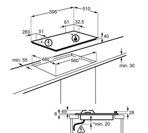 Варочная поверхность ELECTROLUX EGS6436K