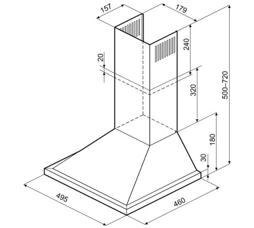 Вытяжка KRONA Brief 600 White PB