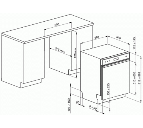 Посудомоечная машина SMEG PL7233TX