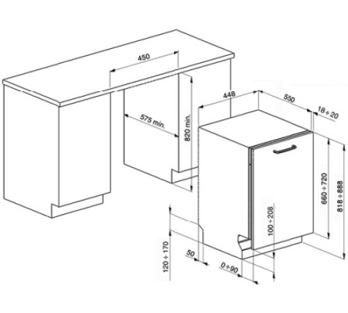 Посудомоечная машина SMEG sta4503