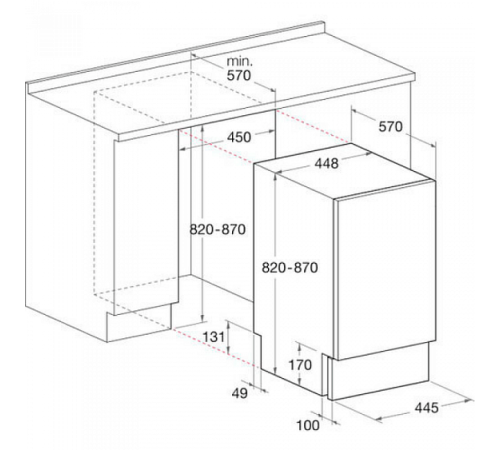 Встраиваемая посудомоечная машина HOTPOINT-ARISTON lstb 4b00