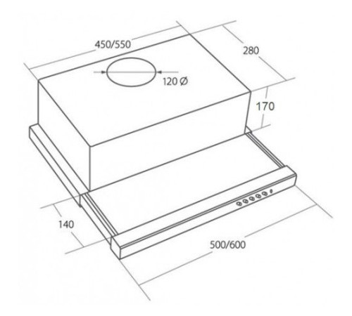Вытяжка AKPO Light glass WK-7 50 BK