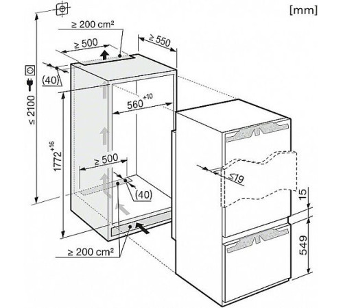 Встраиваемый холодильник Miele KF 37673 iD