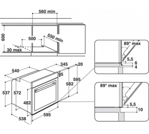 Духовой шкаф WHIRLPOOL akzm 6610/tb
