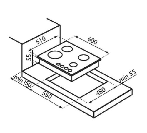 Поверхность ARDESIA c 604 vt черный