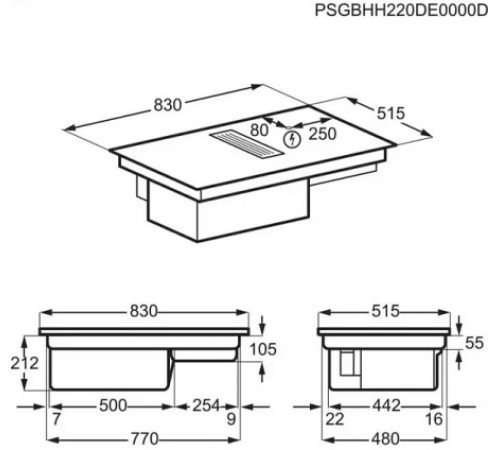 Варочная поверхность ELECTROLUX KCC85450