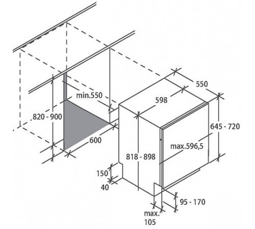 Посудомоечная машина CANDY CDI1DS673-07