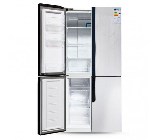 Холодильник Ginzzu NFK-500 белое стекло