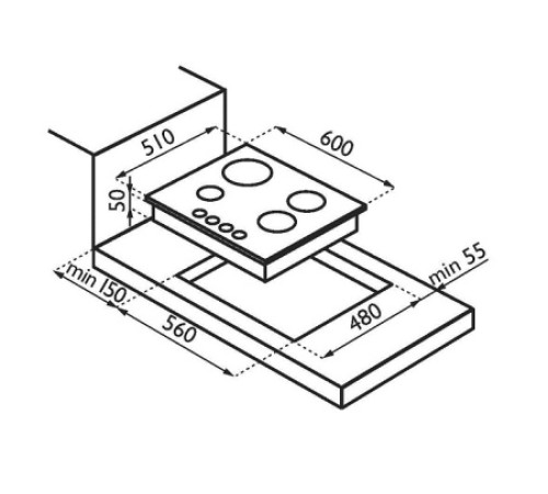 Варочная поверхность ARDESIA f 6v4 gtrc