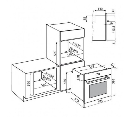 Электрический духовой шкаф FOSTER 7105 642 fl mirror