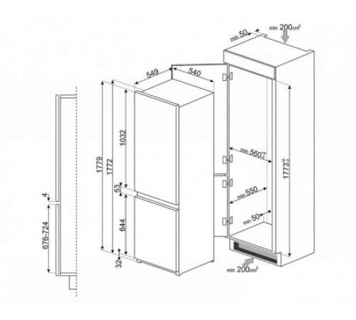 Холодильник SMEG C81721F