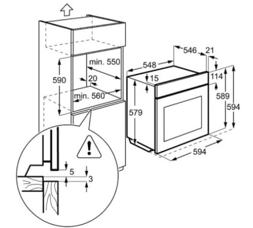 Духовой шкаф  AEG be 5731410 m