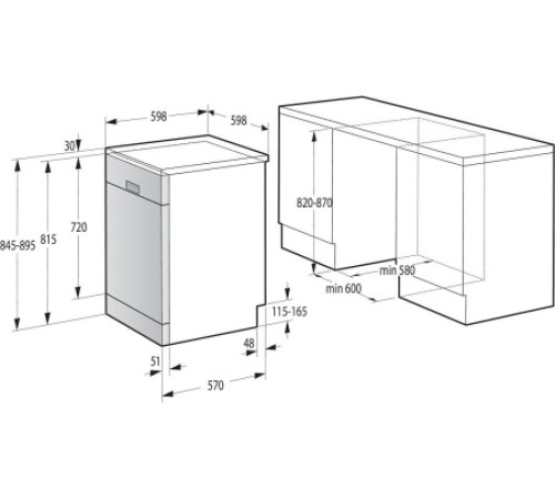 Посудомоечная машина GORENJE GS620C10S