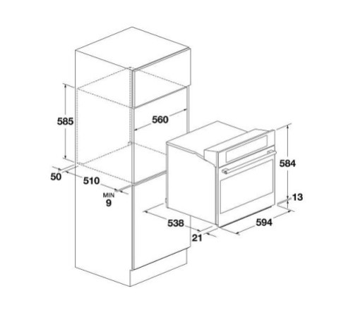 Духовой шкаф FULGOR Milano FCO 6215 TEM BK