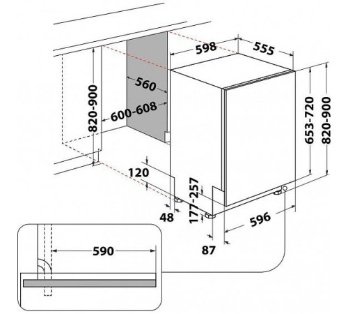 Посудомоечная машина HOTPOINT-ARISTON HIC 3C26N WF