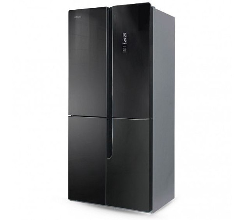 Холодильник Ginzzu NFK-500 черное стекло