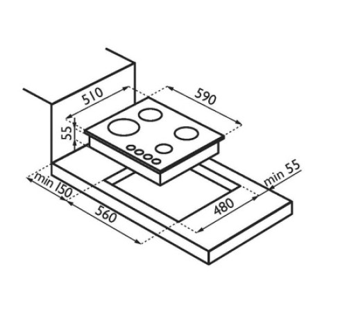 Варочная поверхность ARDESIA sl 64 gx