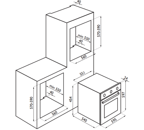 Духовой шкаф ARDO fm 080 rb