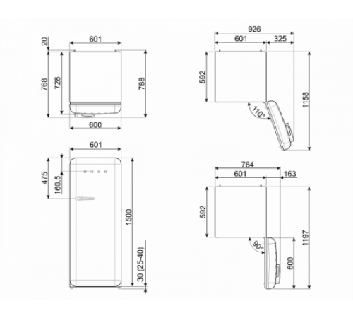 Холодильник SMEG FAB28RDBB3