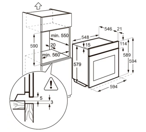 Духовой шкаф AEG BS 5831472 M нержавеющая сталь