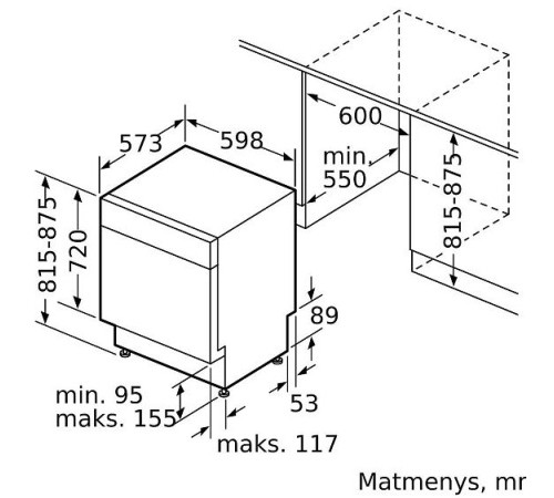 Посудомоечная машина BOSCH SMU 4 EAI14S