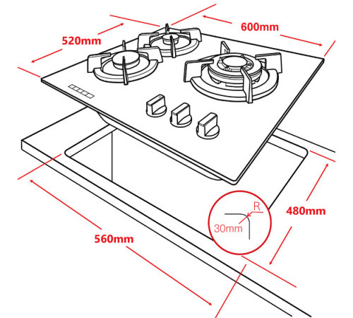 Варочная поверхность GINZZU HCG-279