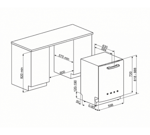 Посудомоечная машина SMEG ST2FABRD2