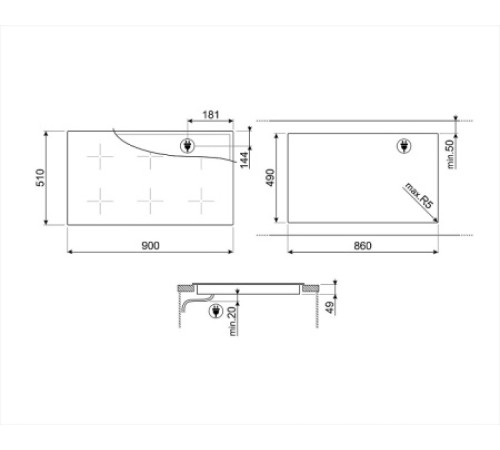 Варочная поверхность SMEG SIM1964DG