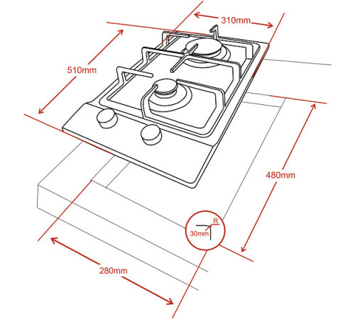 Варочная поверхность GINZZU HCG-217