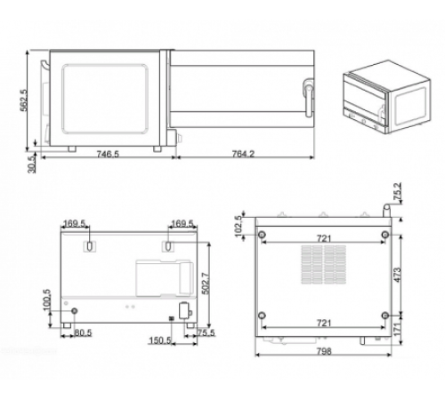 Конвекционная печь SMEG ALFA425H
