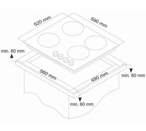 Газовая варочная панель SIMFER H60V41M516