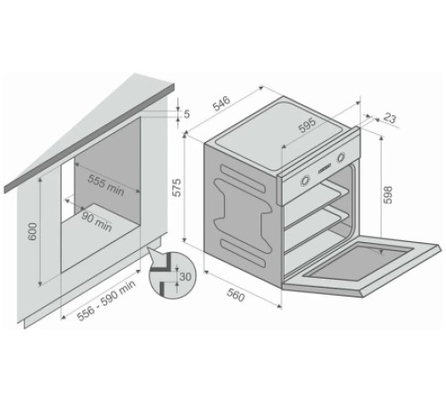 Духовой шкаф KONIGIN Sesame 60WHE8