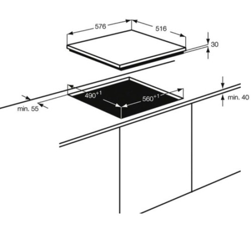 Поверхность AEG hg 694340 xb